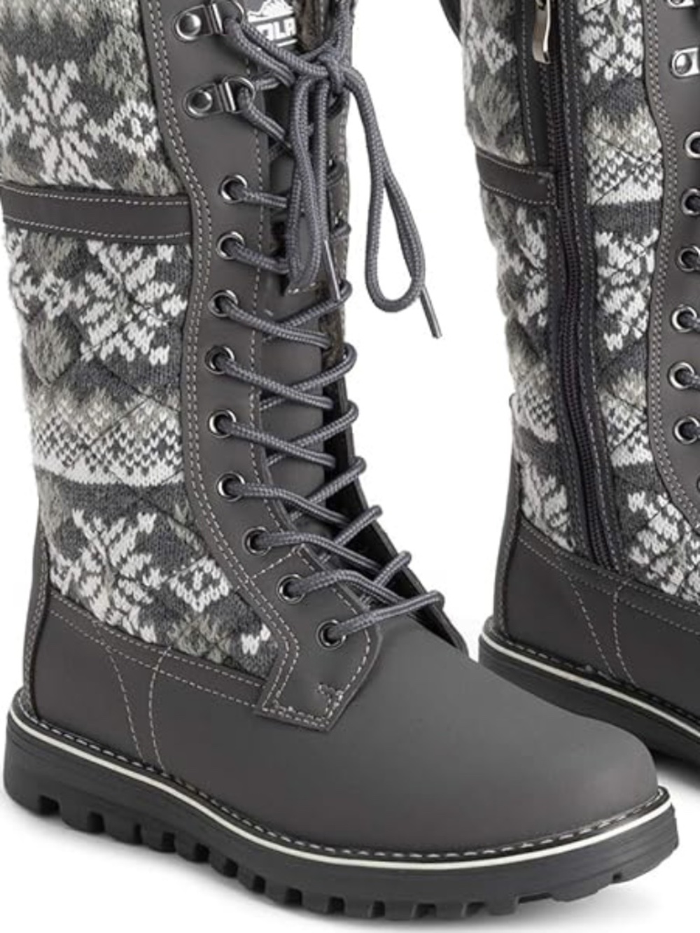❄️ POLAR Winter Boots | Cozy Lined Lace-Up + Zip | Non-Slip | EUC ❄️